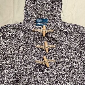 Polo by Ralph Lauren Men's Black and White Turtleneck Sweater